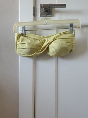Pale Yellow Bandeau Bikini Top